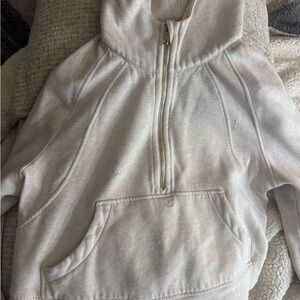 lululemon athletica Light Beige Half-Zip Hoodie